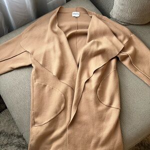 SNDYS. tan long cardigan